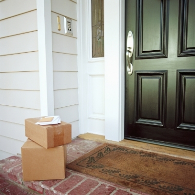 parcels abandoned on a doorstep - parcel panic