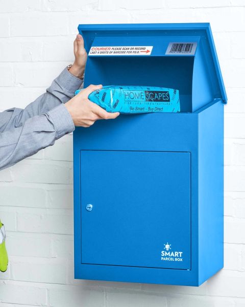 Medium Front Access Blue Smart Parcel Box