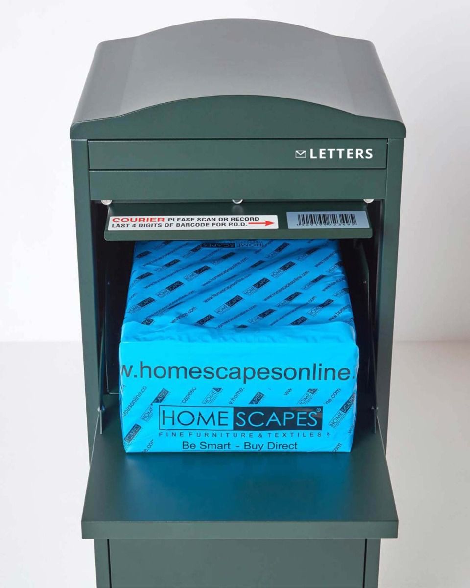 Large Curve Top Front Access Green Smart Parcel Box