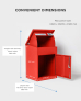 Smart Parcel Box® Medium Front Access Red