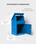 Smart Parcel Box® Medium Front Access Blue