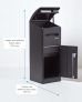 Smart Parcel Box® Extra Large Slanted Top Front Access Black