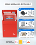 Smart Parcel Box® Medium Front Access Red