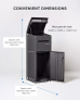 Smart Parcel Box® Extra Large Slanted Top Front Access Black