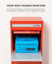 Smart Parcel Box® Large Front & Rear Access Red