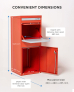 Smart Parcel Box® Large Front & Rear Access Red