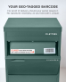 Smart Parcel Box® Extra Large Front & Rear Access Green