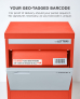 Smart Parcel Box® Extra Large Front & Rear Access Red