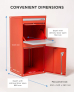 Smart Parcel Box® Extra Large Front & Rear Access Red
