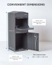Smart Parcel Box® Large Curve Top Front Access Dark Grey