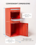 Smart Parcel Box® Large Front & Rear Access Red