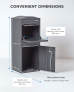 Smart Parcel Box® Large Curve Top Front Access Dark Grey