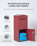 Smart Parcel Box® Large Curve Top Front Access Bordeaux