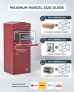 Smart Parcel Box® Large Curve Top Front Access Bordeaux