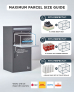 Smart Parcel Box® Extra Large Front & Rear Access Dark Grey