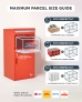 Smart Parcel Box® Extra Large Front & Rear Access Red