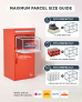 Smart Parcel Box® Extra Large Front & Rear Access Red