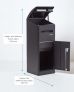 SMART PARCEL BOX™ Extra Large Slanted Top Front Access Black
