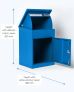 Medium Blue Smart Parcel Box 9