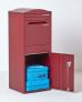 Large Curve Top Front Access Bordeaux Red Smart Parcel Box