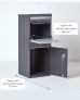 SMART PARCEL BOX™ Large Front & Rear Access Dark Grey