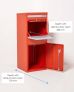Smart Parcel Box® Large Front & Rear Access Red