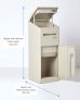 Extra Large Slanted Top Front Access Cream Smart Parcel Box