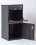 Extra Large Front & Rear Access Black Smart Parcel Box