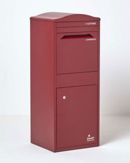 Large Curve Top Front Access Bordeaux Red Smart Parcel Box